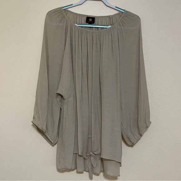 JM Collection Peasant Top Front Tie Size 4X - Picture 1 of 9